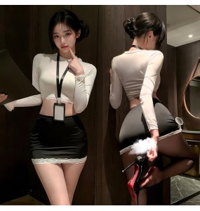 FEE ET MOI - Office Seduction Desire Secretary Set (White - Black)